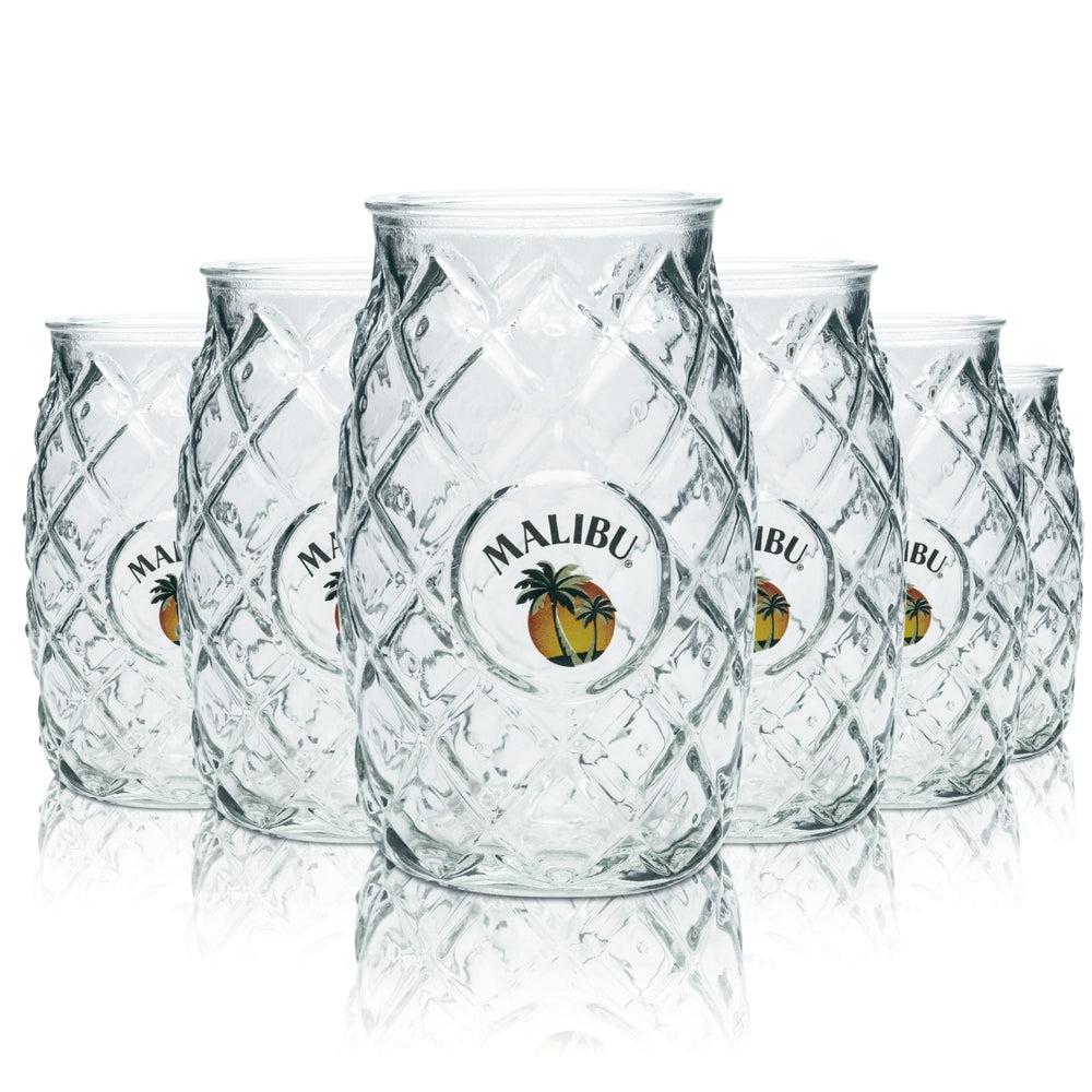 6 bicchieri Malibu Ananas 0,4 l bicchieri da long drink bicchieri da cocktail bicchieri da aperitivo bicchieri sagomati