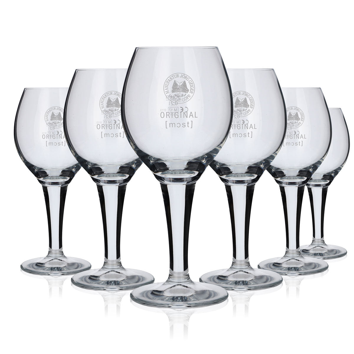6x Set di bicchieri da 0,3 l in vetro Tulipano Jörg Geiger Original Most Gastro – Vista 5