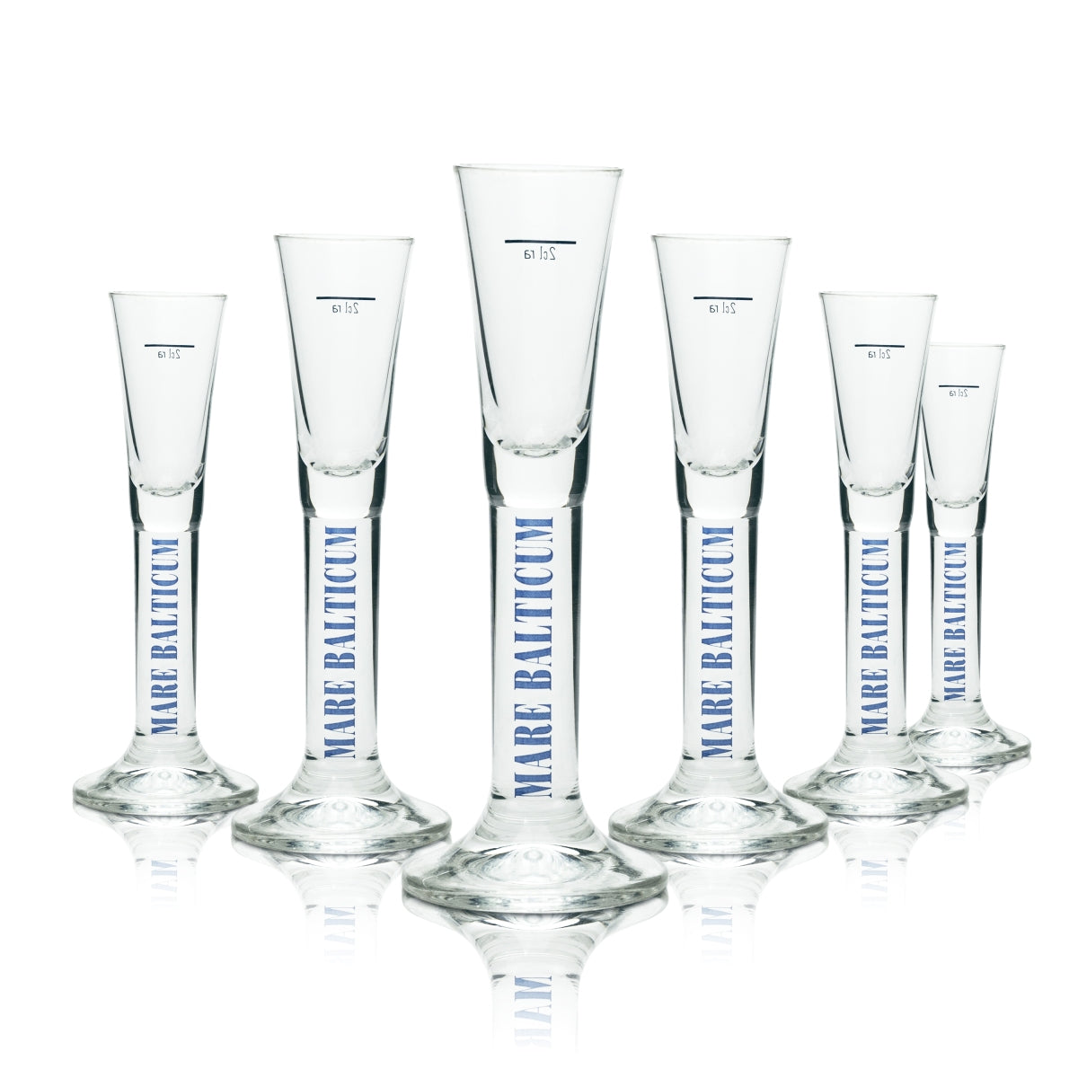 6 bicchieri da liquore Mare Balticum bicchieri da shot bicchieri corti con stelo Gastro