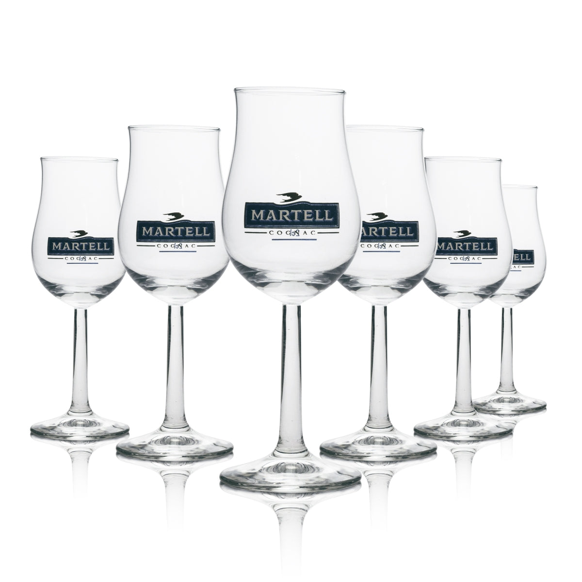 6 bicchieri da degustazione Martell Cognac rastal