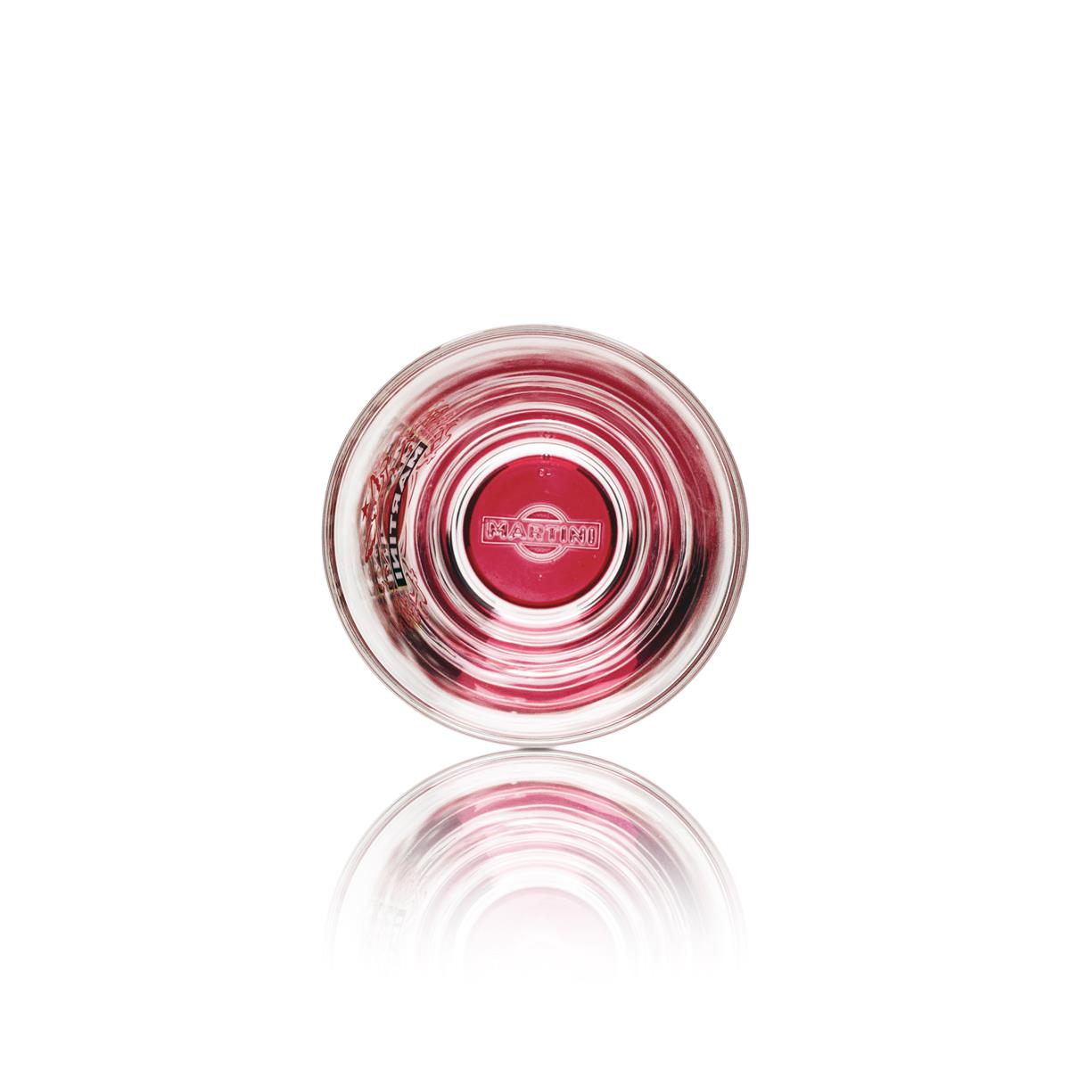 6 bicchieri tumbler Martini Wermut 31 cl con fondo rosso – Vista 4