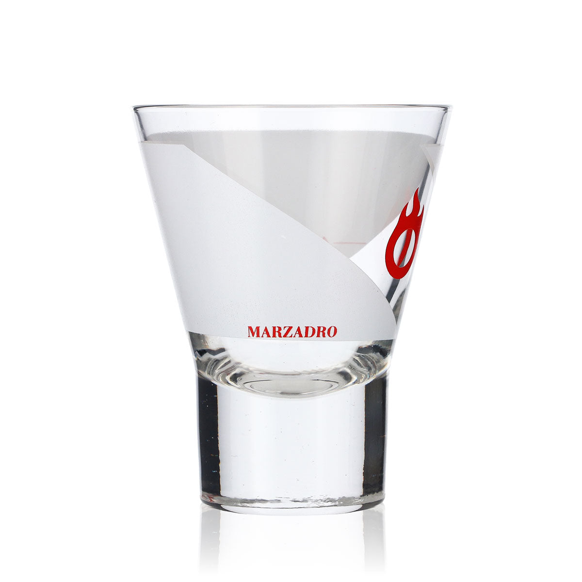 6 bicchieri da grappa Marzadro 4 cl Tumbler/bicchiere Logo rosso – Vista 2