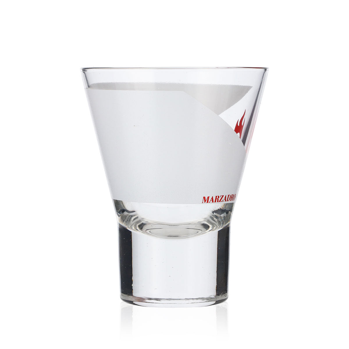 6 bicchieri da grappa Marzadro 4 cl Tumbler/bicchiere Logo rosso – Vista 3