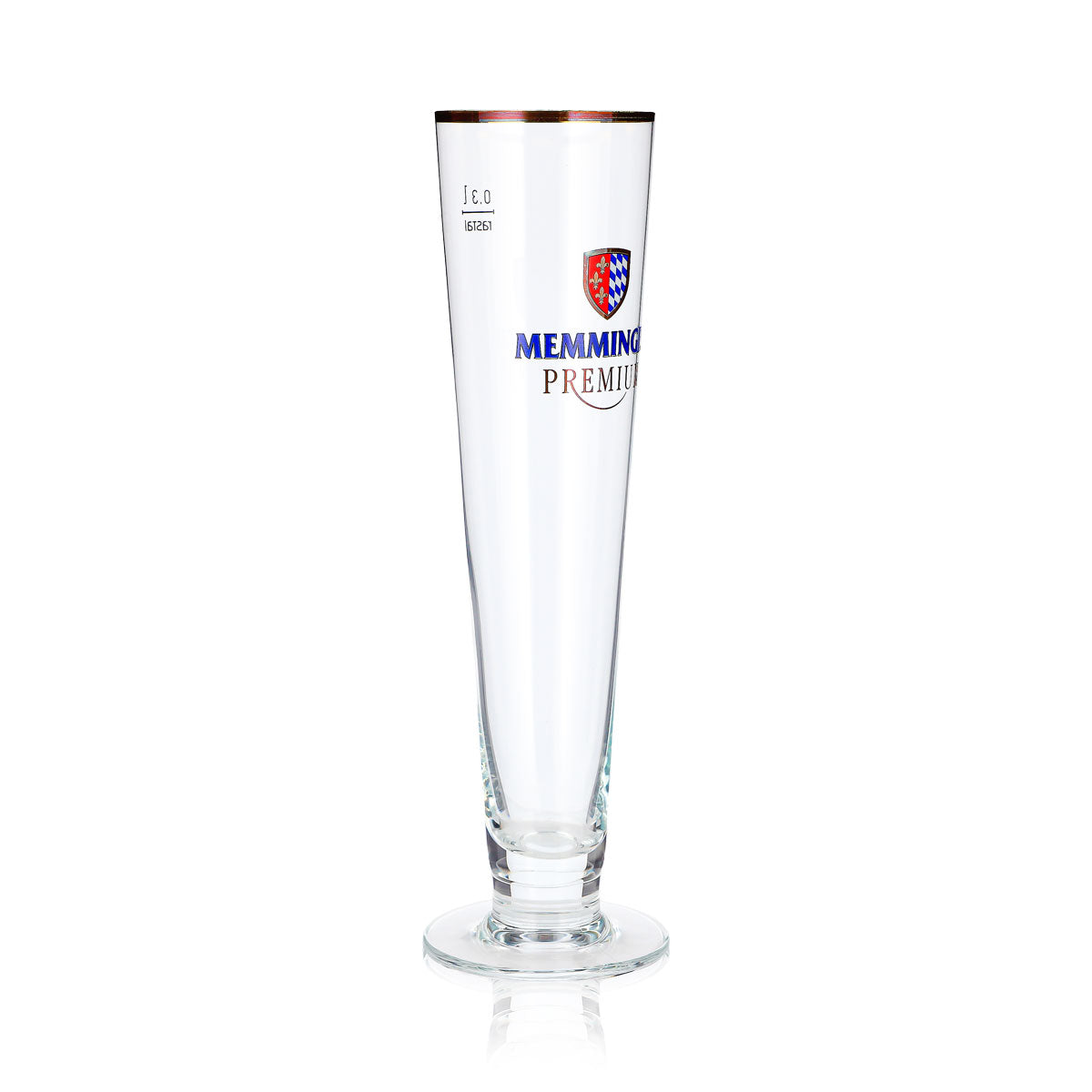 6 bicchieri da birra Memminger da 0,3 l, modello "Pokal", versione Premium con bordo dorato, Rastal (set da 6) – Vista 4