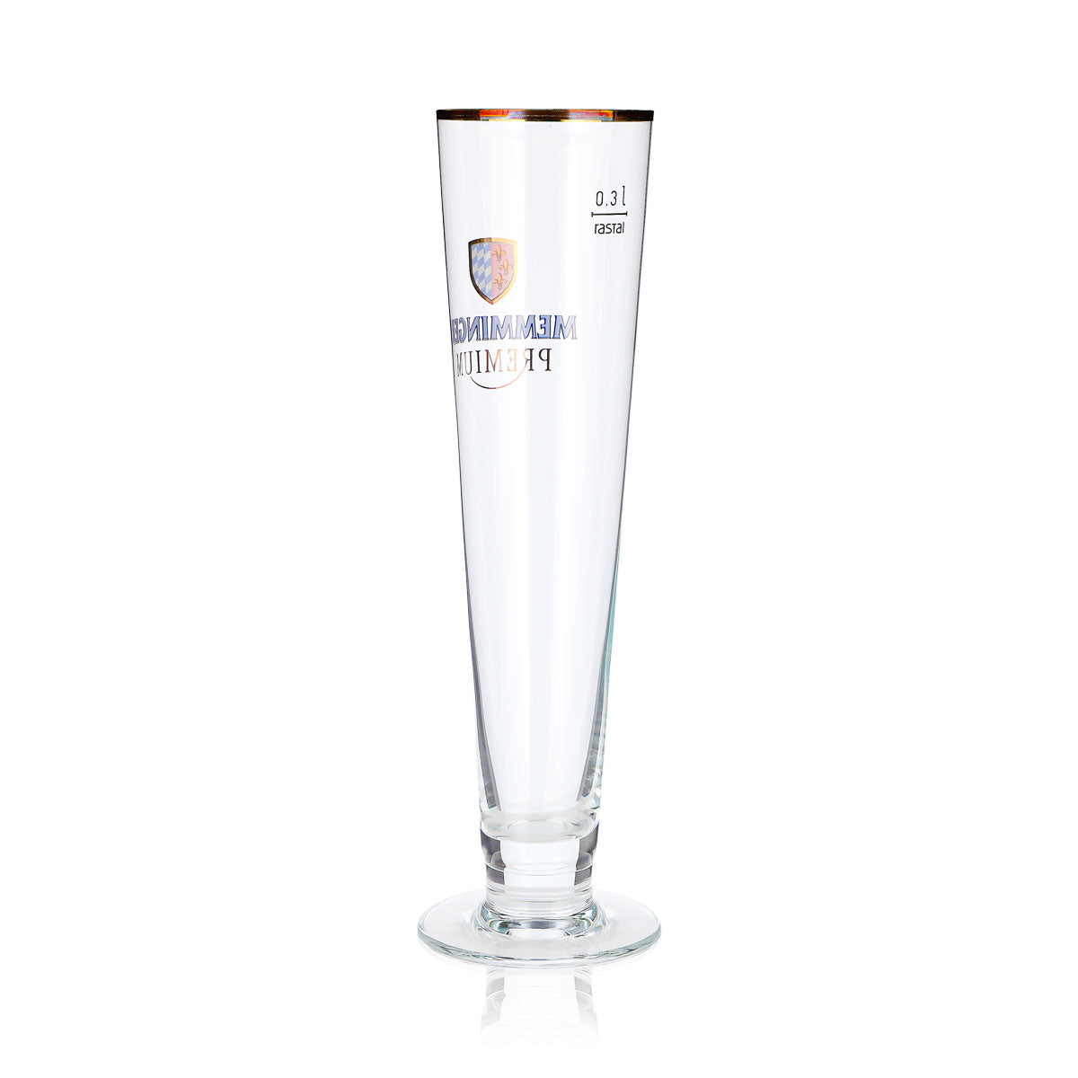 6 bicchieri da birra Memminger da 0,3 l, modello "Pokal", versione Premium con bordo dorato, Rastal (set da 6) – Vista 5