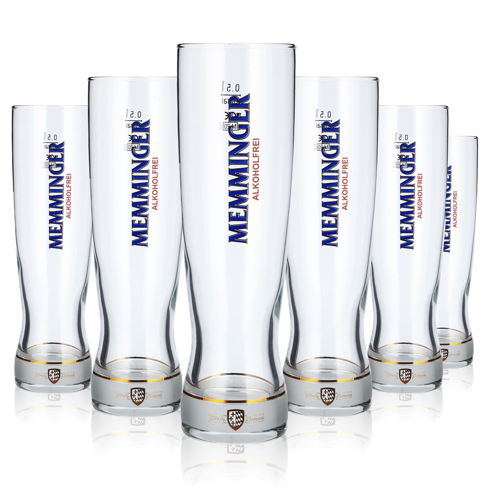 6 bicchieri da birra Memminger da 0,5 l, modello Rastal Focus, Willibecher (set da 6)