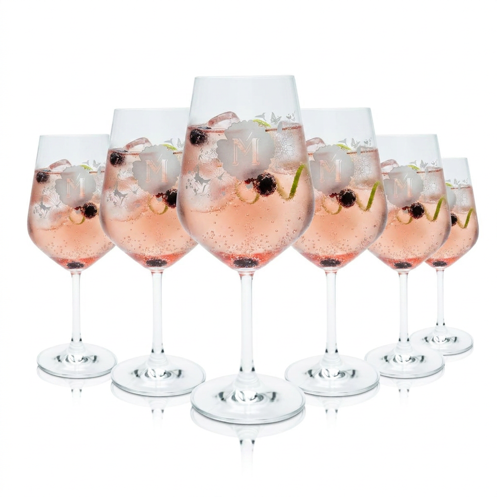 6x Miamee Bicchiere da vino 0,52 l Bicchiere da aperitivo Calice Bicchieri da cocktail Set di bicchieri