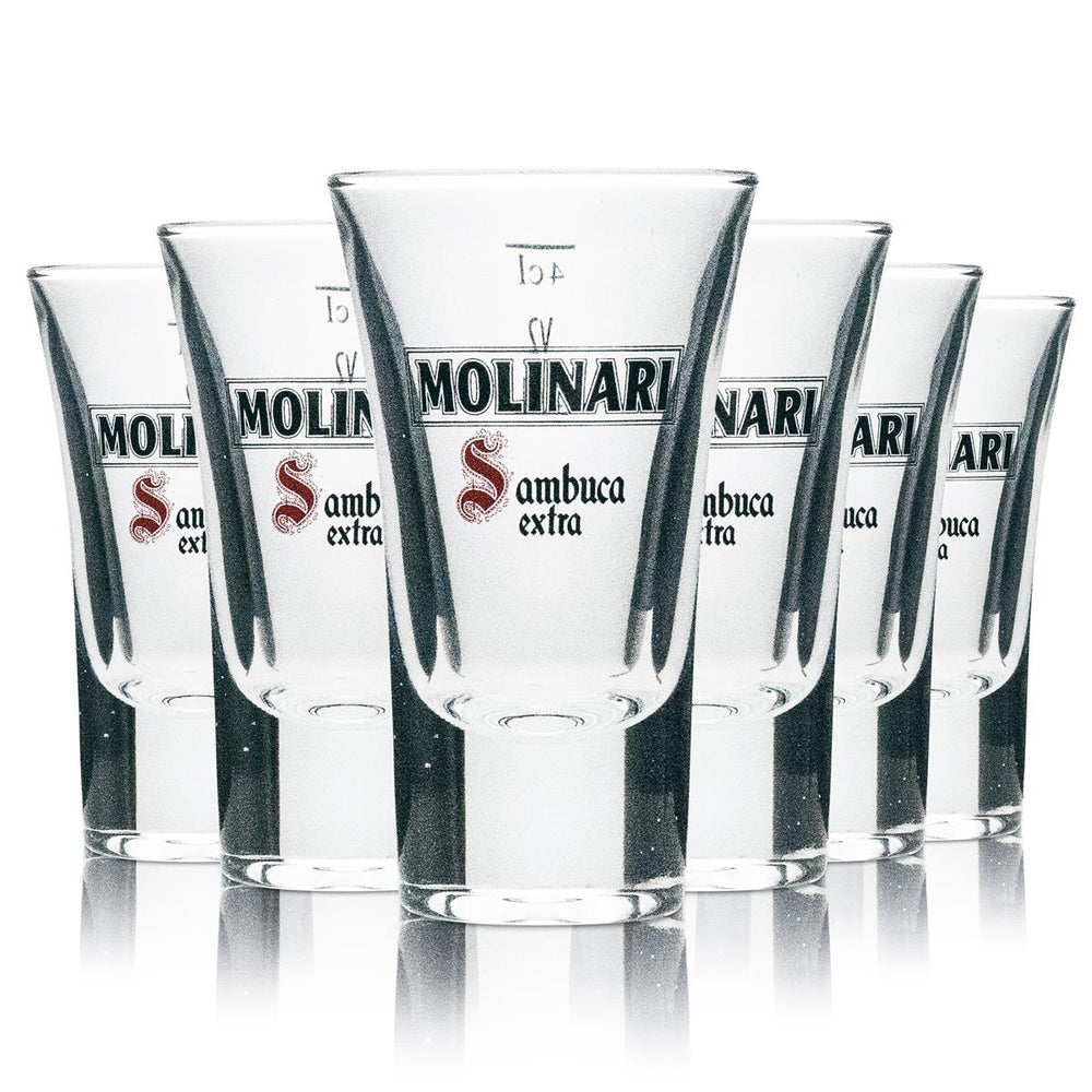 6 bicchierini Molinari Sambuca 4 cl Extra