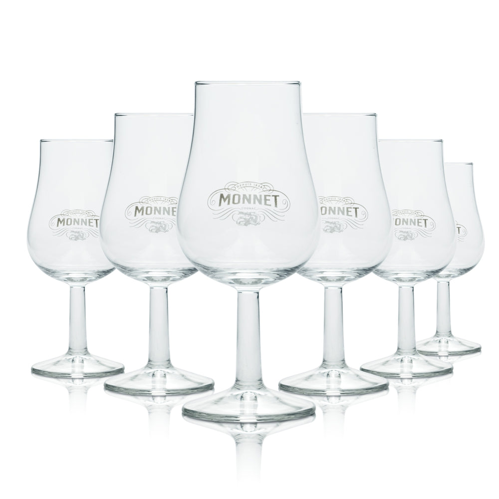 6 bicchieri da degustazione Monnet in vetro da 0,13 l per cognac XO VS e brandy