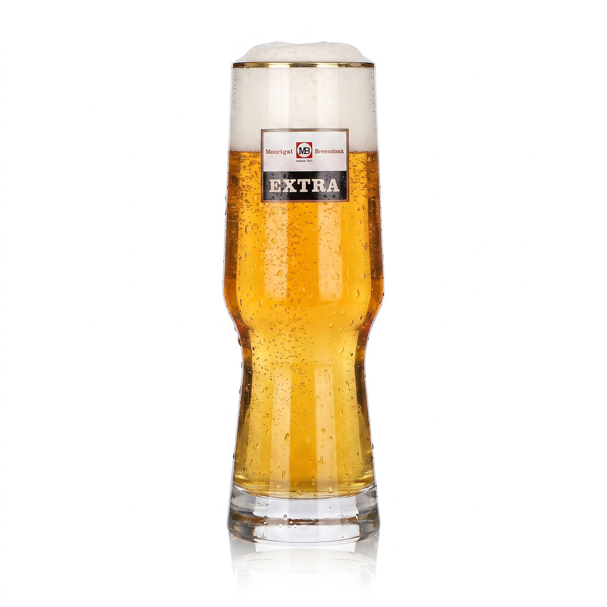 6 bicchieri da birra Moortgat da 0,3 l, modello "Extra" con bordo dorato – Vista 2