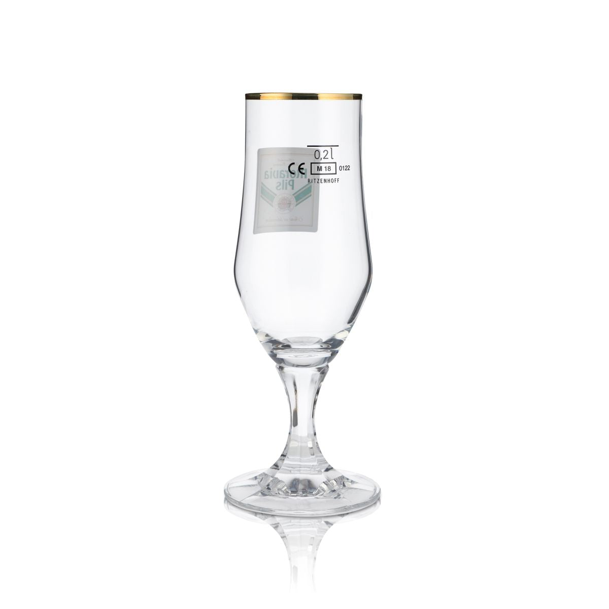 6 bicchieri da birra Moravia 0,2 l con bordo dorato e motivo a perle di luppolo, set di bicchieri Pils, birrificio – Vista 3