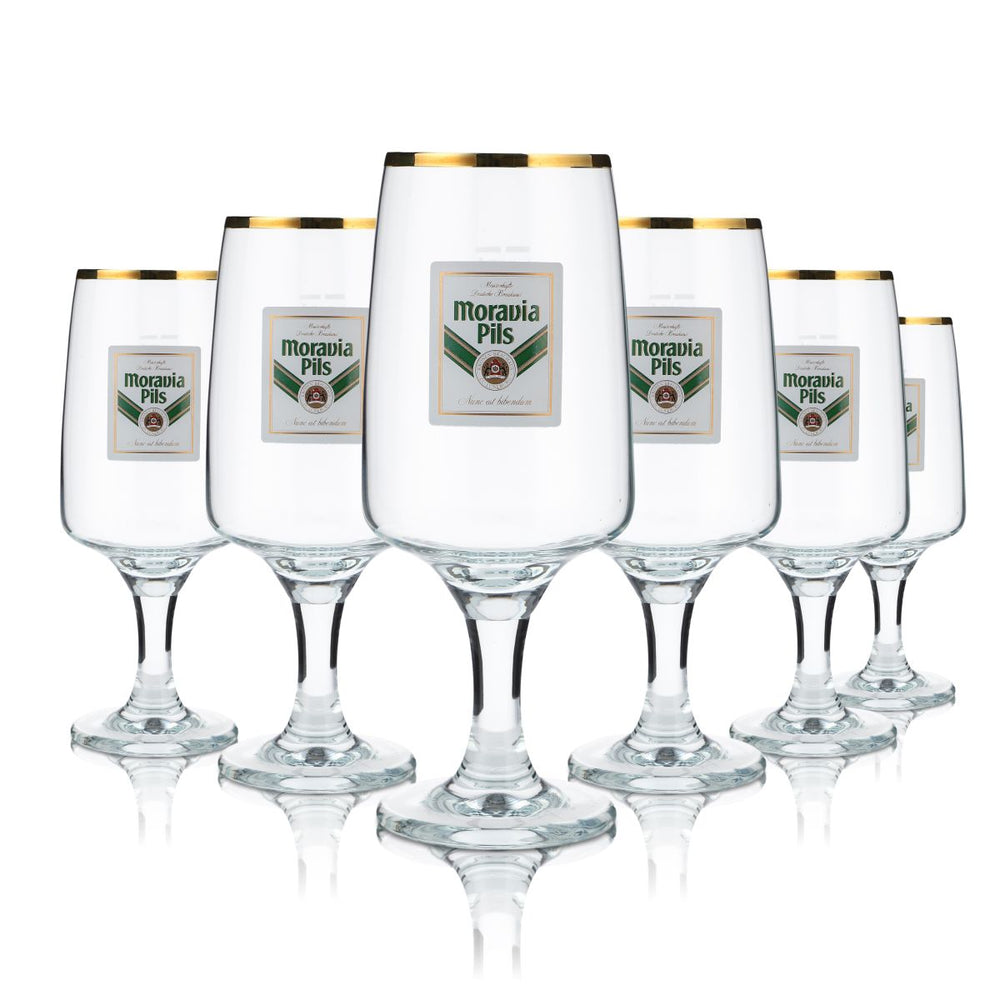 6 bicchieri Moravia da 0,25 l Bicchieri da birra Colani Pokal Tulpe Set di bicchieri Birrificio Gastronomia