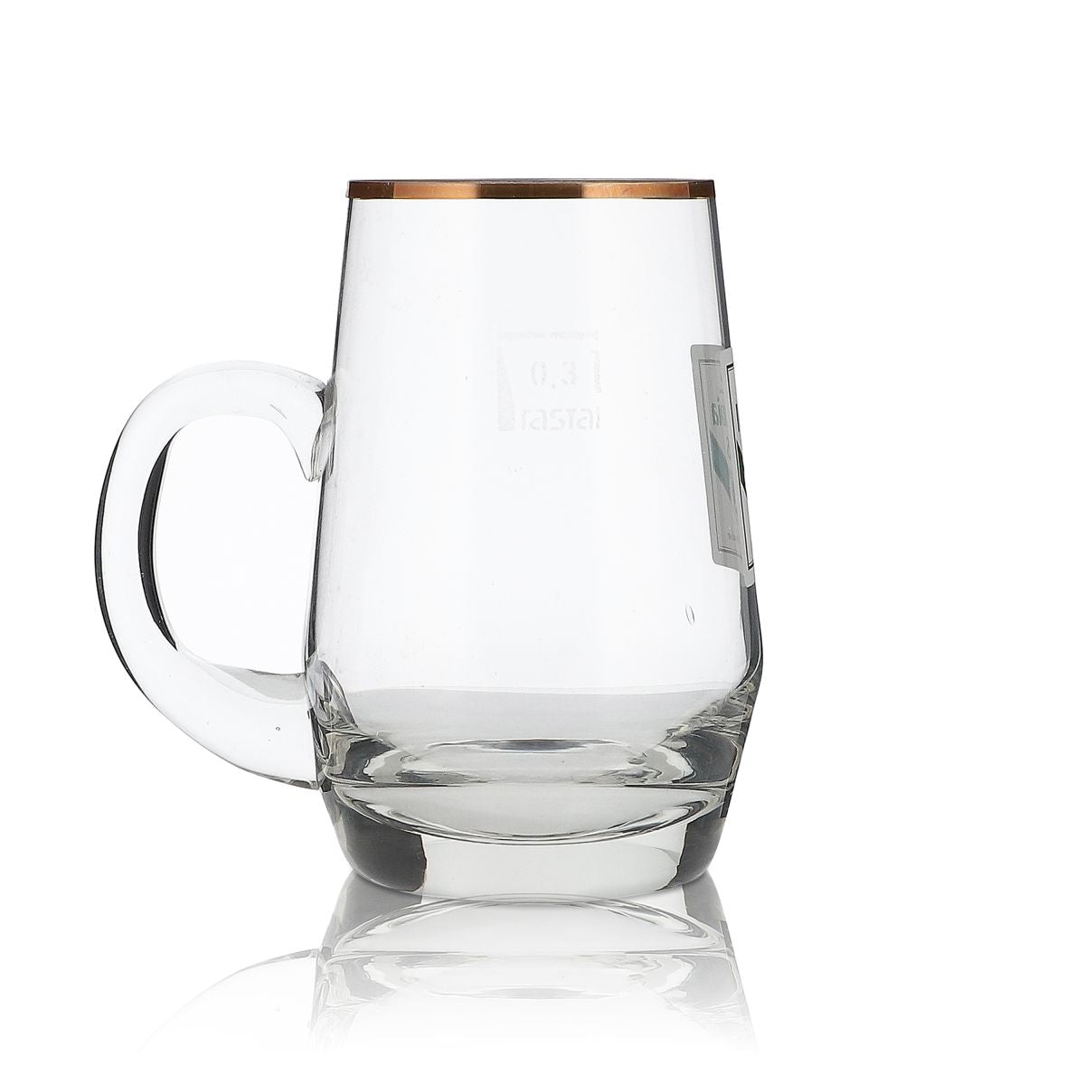 6 bicchieri Moravia da 0,3 l con bordo dorato Höhr Grenzhausen Set di bicchieri Birrificio – Vista 3