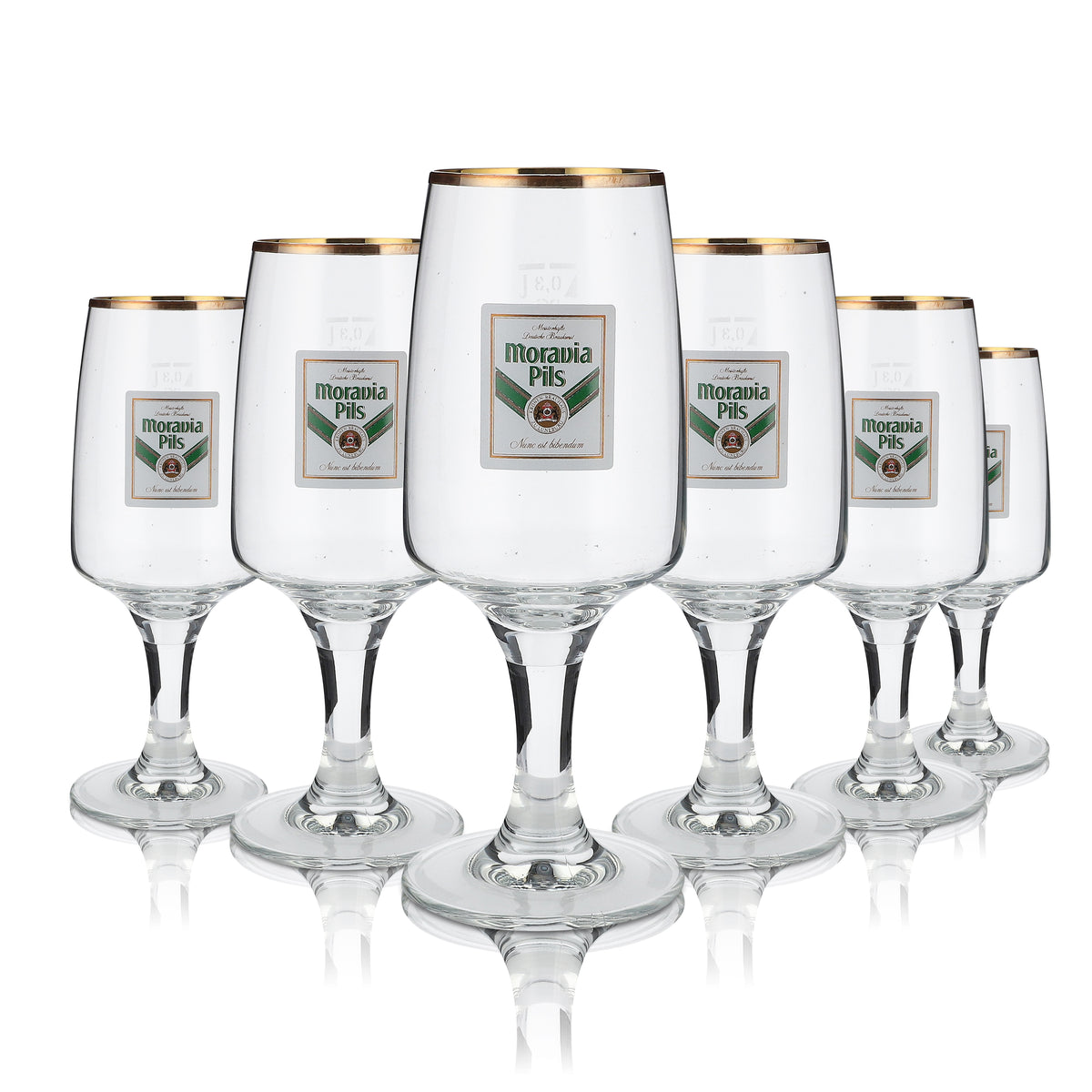 6 bicchieri Moravia da 0,3 l per birra Pils con bordo dorato, bicchieri da trofeo Ritzenhoff – Vista 4