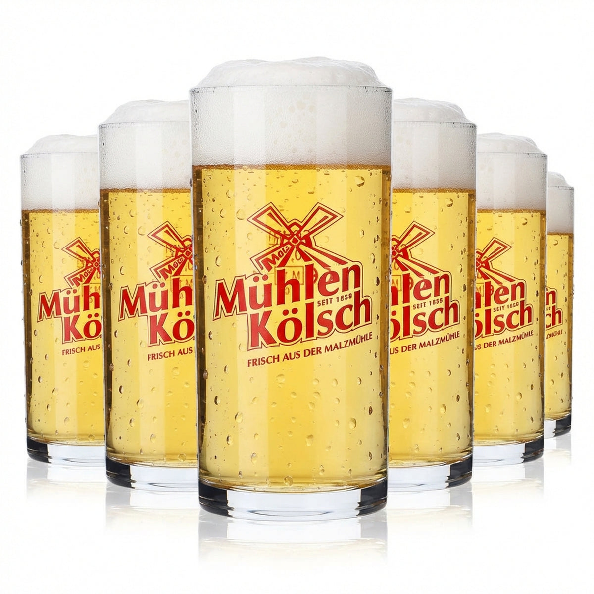 6 bicchieri da birra Kölsch Mühlen da 0,1 l Bicchieri da birra Bicchieri da birra Altbier Stange