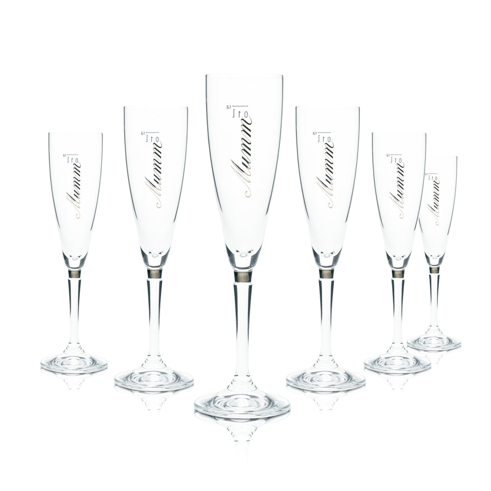6 bicchieri da spumante Mumm 0,1 l flûte a forma di coppa, stile prosecco e champagne, G.H. Gastro