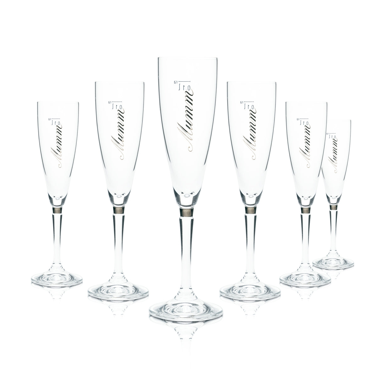 6 bicchieri da spumante Mumm 0,1 l flûte a forma di coppa, stile prosecco e champagne, G.H. Gastro