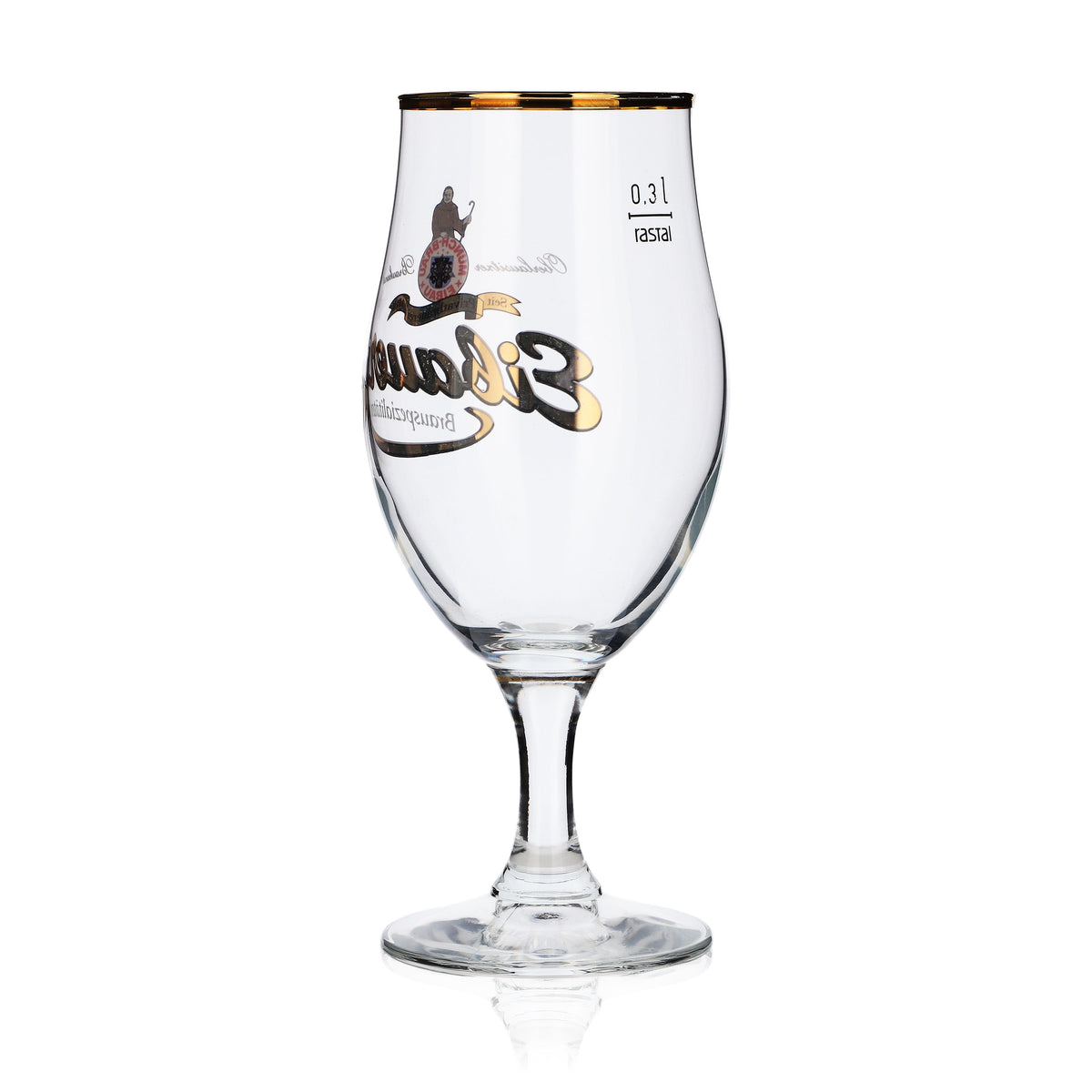 6 bicchieri da birra Münchbräu Eibau 0,3 l con bordo dorato "Eibauer Brauspezialitäten" – Vista 4