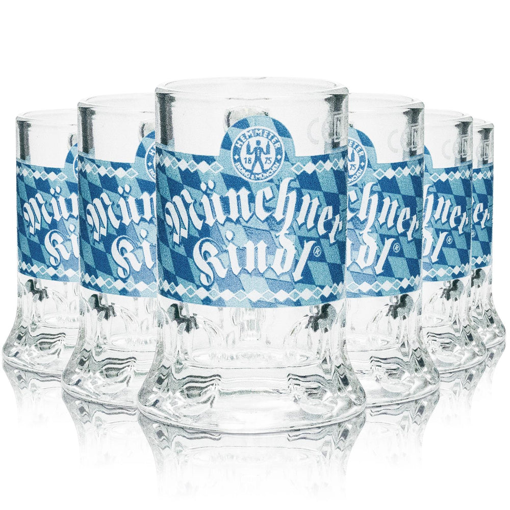 6 bicchieri da birra Müncher Kindl Mini bicchieri da birra Baviera