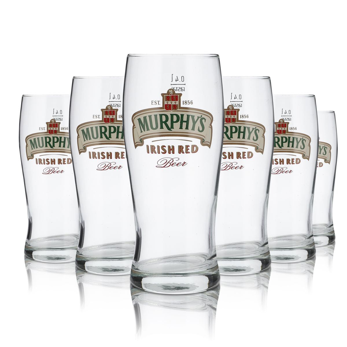 6 bicchieri da birra Murphy's da 0,4 l Bicchieri da birra Irish Pint Bicchiere da birra Irish Red – Vista 2