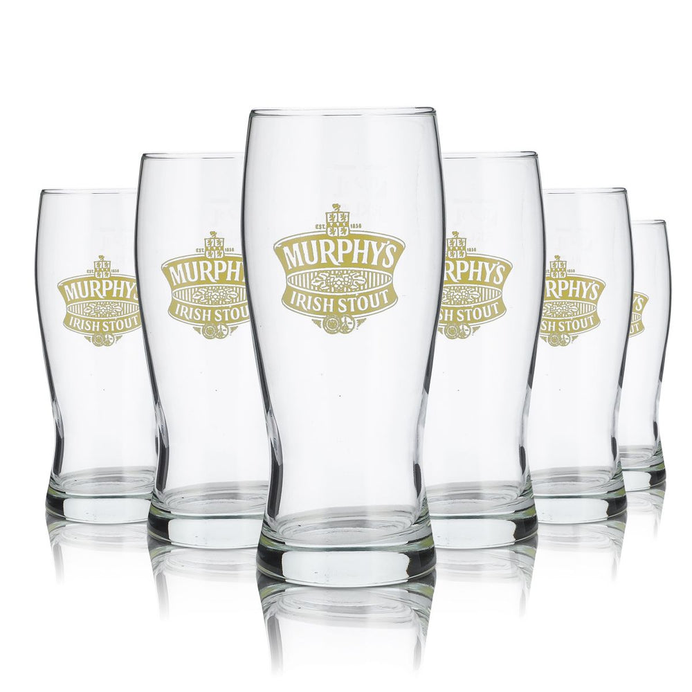 6 bicchieri Murphy's da 0,25 l Set di bicchieri da birra Irish Stout Pint Birrificio