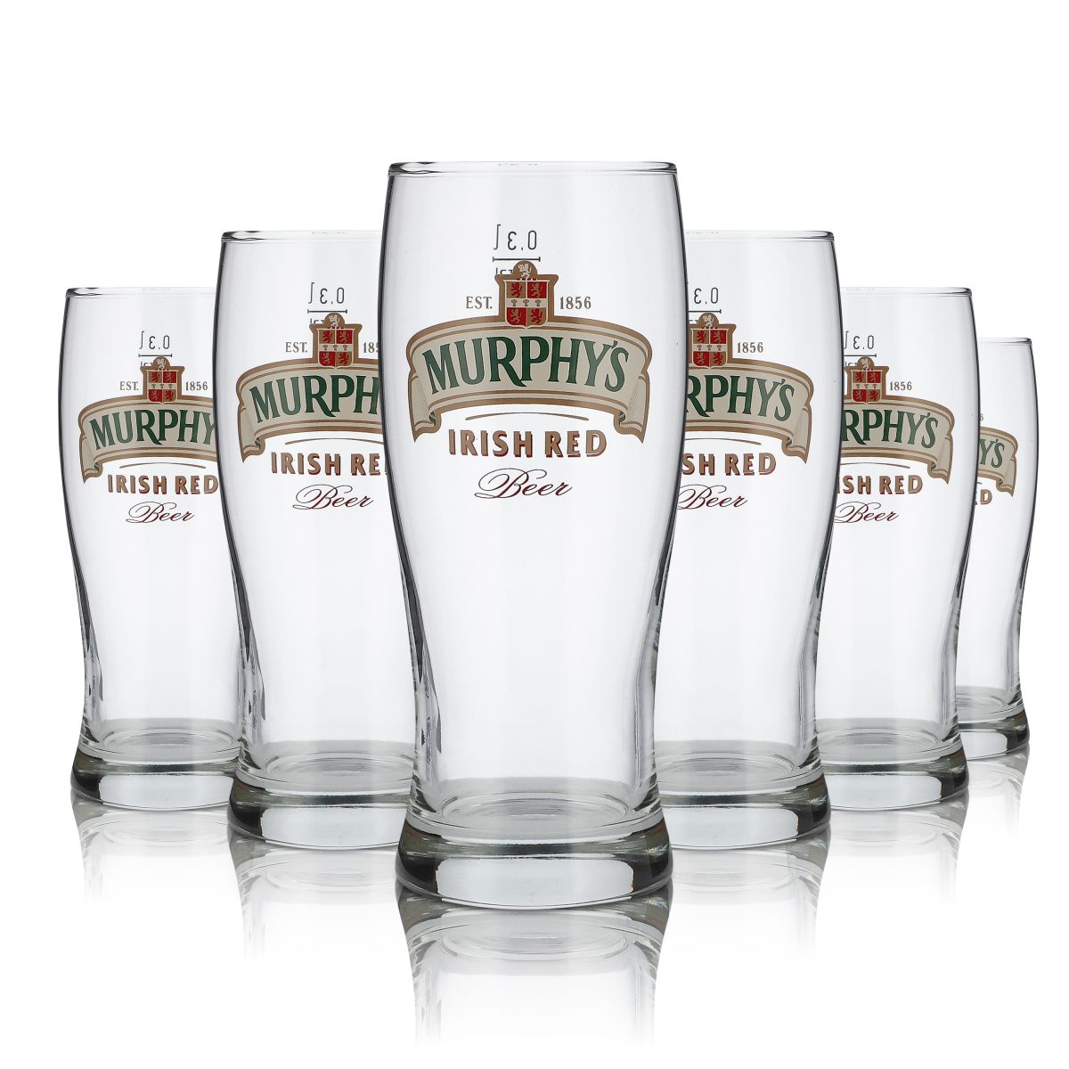 6 bicchieri Murphy's 0,3 l Irish Stout Irish Red Beer Pint Set di bicchieri da birra Birrificio