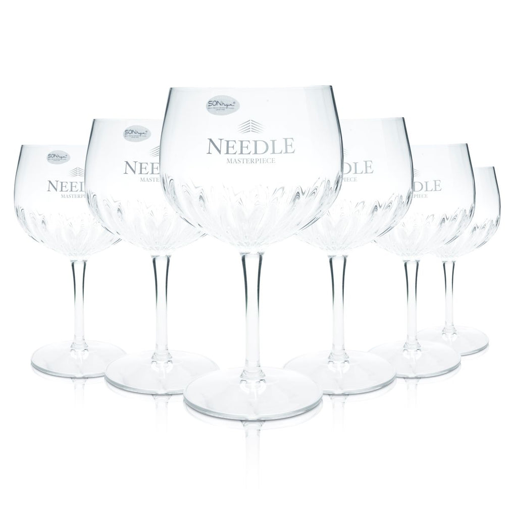 6 bicchieri da gin Needle 0,8 l bicchieri a forma di palloncino Gin Tonic Relief set di bicchieri da aperitivo