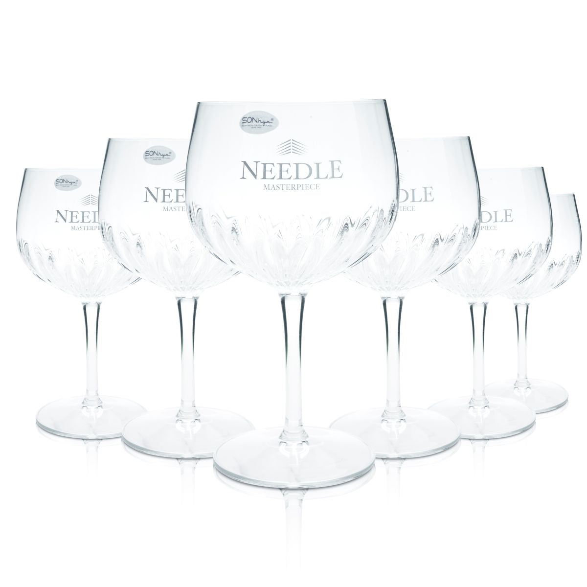 6 bicchieri da gin Needle 0,8 l bicchieri a forma di palloncino Gin Tonic Relief set di bicchieri da aperitivo
