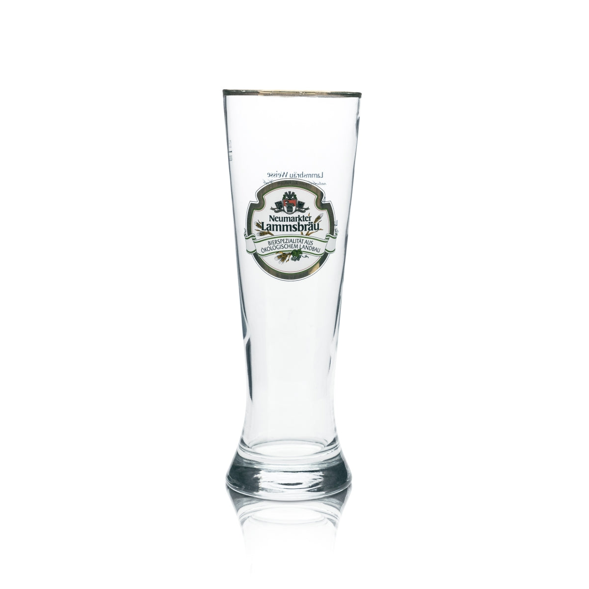 6 bicchieri da birra bianca Neumarkter Lammsbräu da 0,5 l con bordo dorato e lievito, per bar e ristoranti – Vista 2
