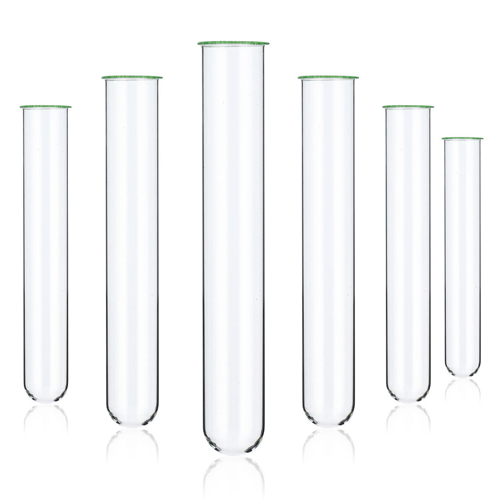 6 bicchierini da liquore in vetro senza marchio, con stantuffo corto, 0,12 l, provetta