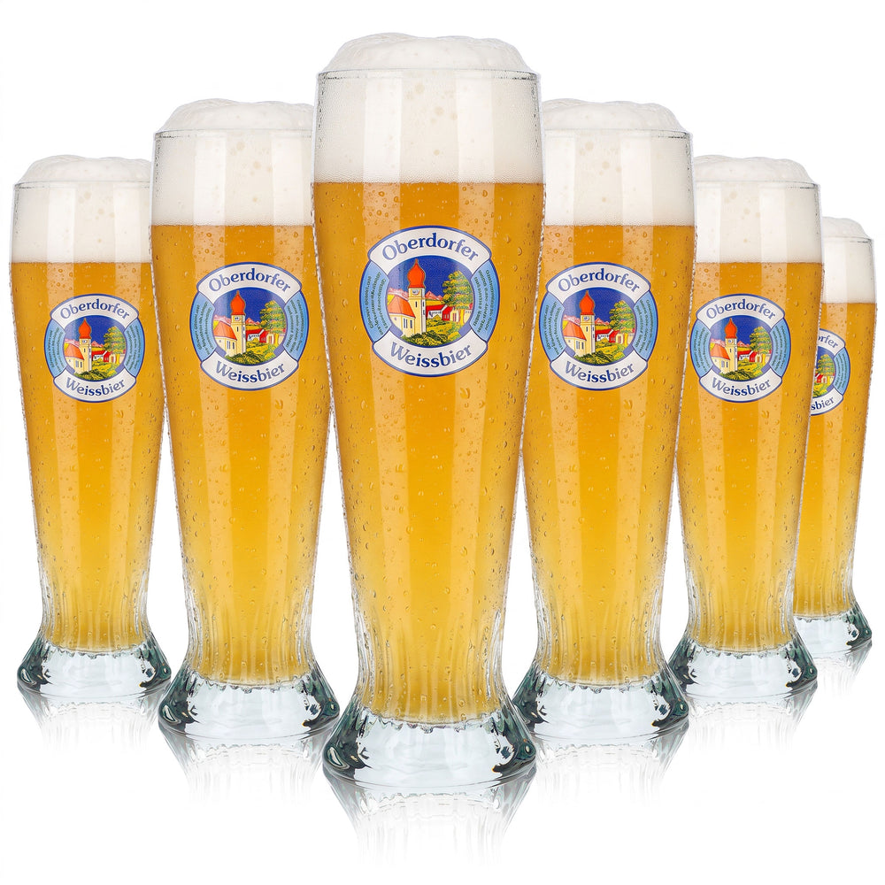 6 bicchieri da birra Oberdorfer da 0,3 l con motivo a rilievo "Weissbier Sahm" (set da 6)