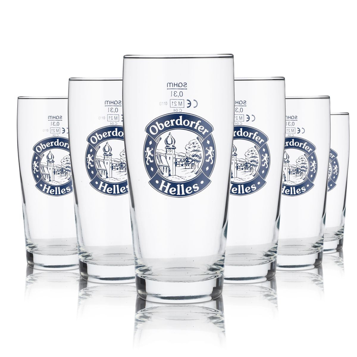6 bicchieri Oberdorfer Glas 0,3 l Willi Set di bicchieri per birra chiara Birrificio Gastronomia