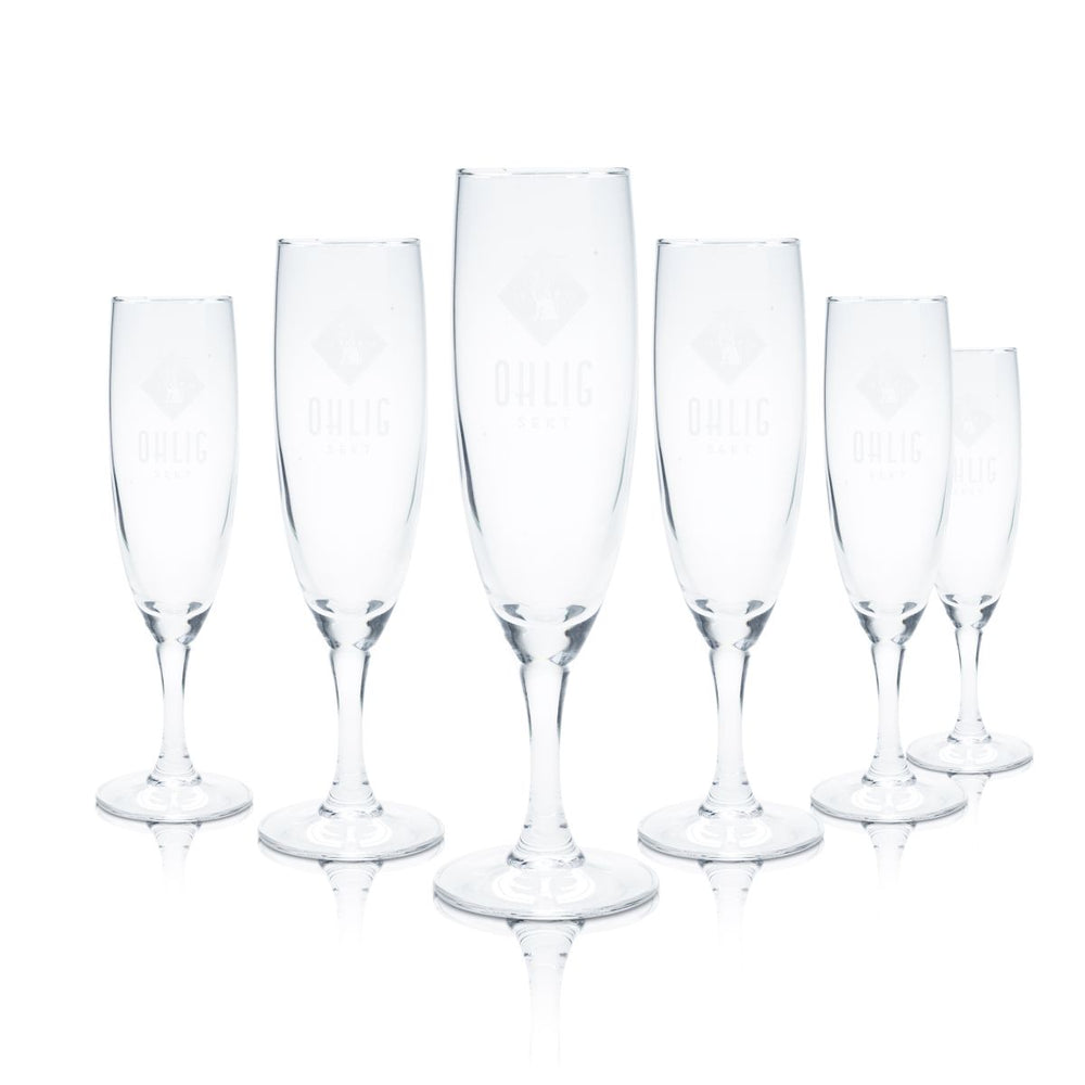 6 bicchieri da spumante Ohlig 0,1 l, calice da spumante, coppa da spumante, set di bicchieri da champagne, rovere