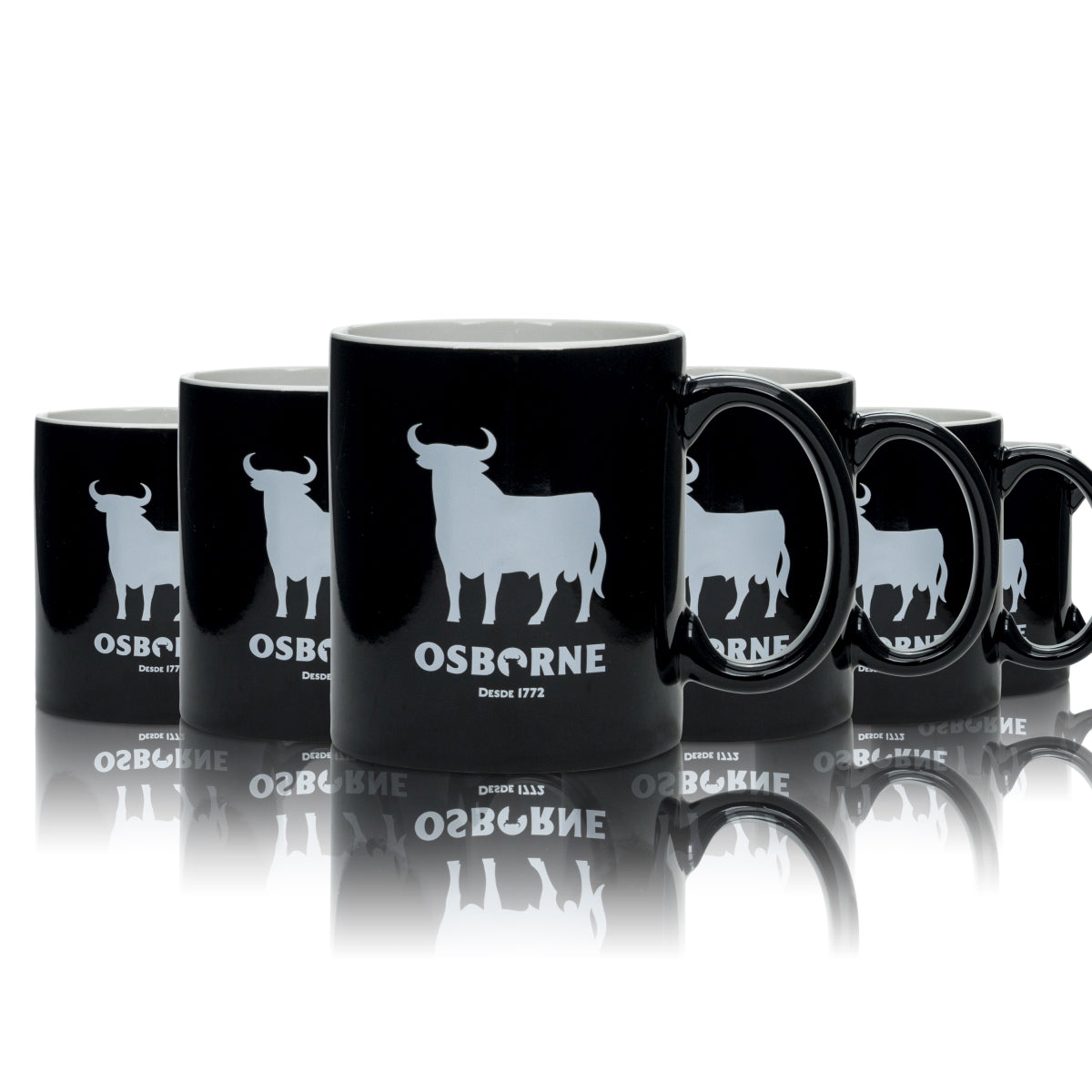 6x Osborne Veterano Brandy Tazza 0,3l Vetro Manico Bicchieri da vin brulé e punch Tazza