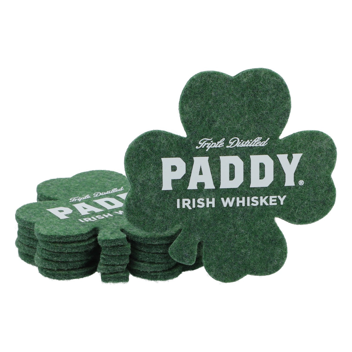 6x sottobicchieri Paddy Whisky Sottobicchieri in feltro a forma di trifoglio Verde – Vista 2