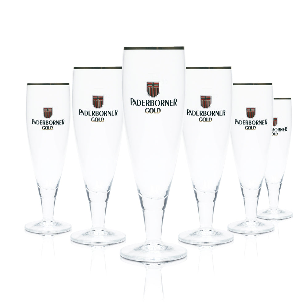 6 bicchieri da birra Paderborn 0,3 l con bordo dorato Ritzenhoff bicchieri tulipano con stelo