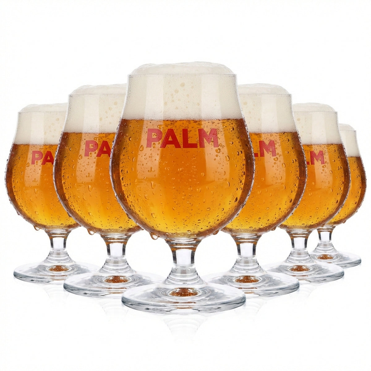 6 bicchieri da birra Palm Bicchieri da birra Bicchieri da birra 0,25 l Coppa Logo rosso
