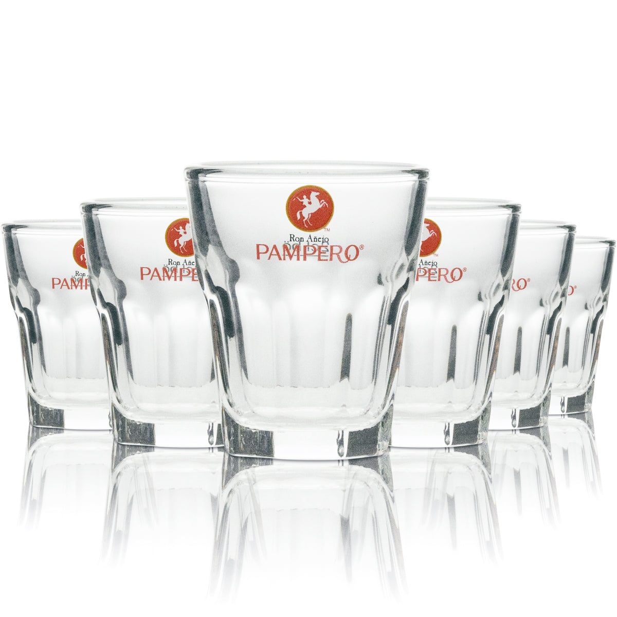 6 bicchierini da rum Pampero da 2 cl