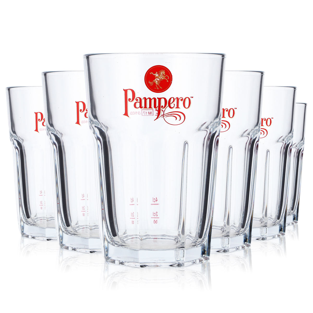 6 bicchieri da rum Pampero Tumbler Bicchieri da rum Bicchiere da long drink 2 cl + 4 cl