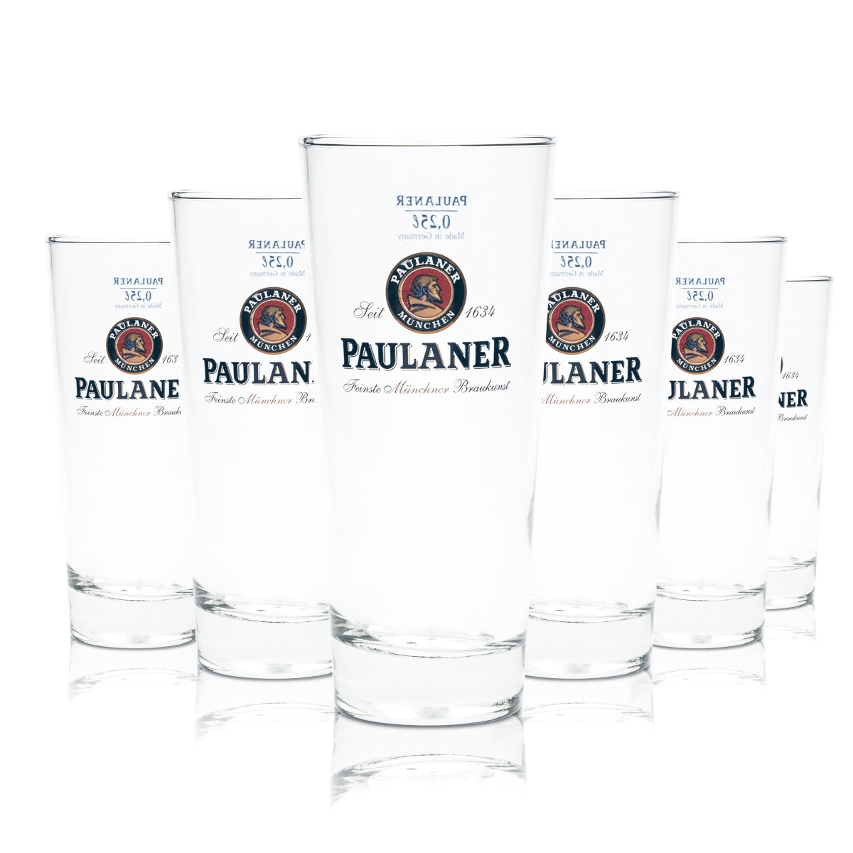6 bicchieri da birra Paulaner 0,25 l Willi Bicchieri da birra Birrificio Tulipano