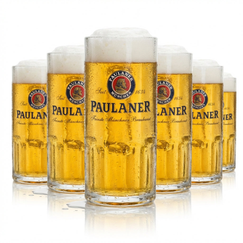 6 bicchieri da birra Paulaner 0,4 l boccale Moldau Seidel Sahm Henkel bicchieri boccali birra