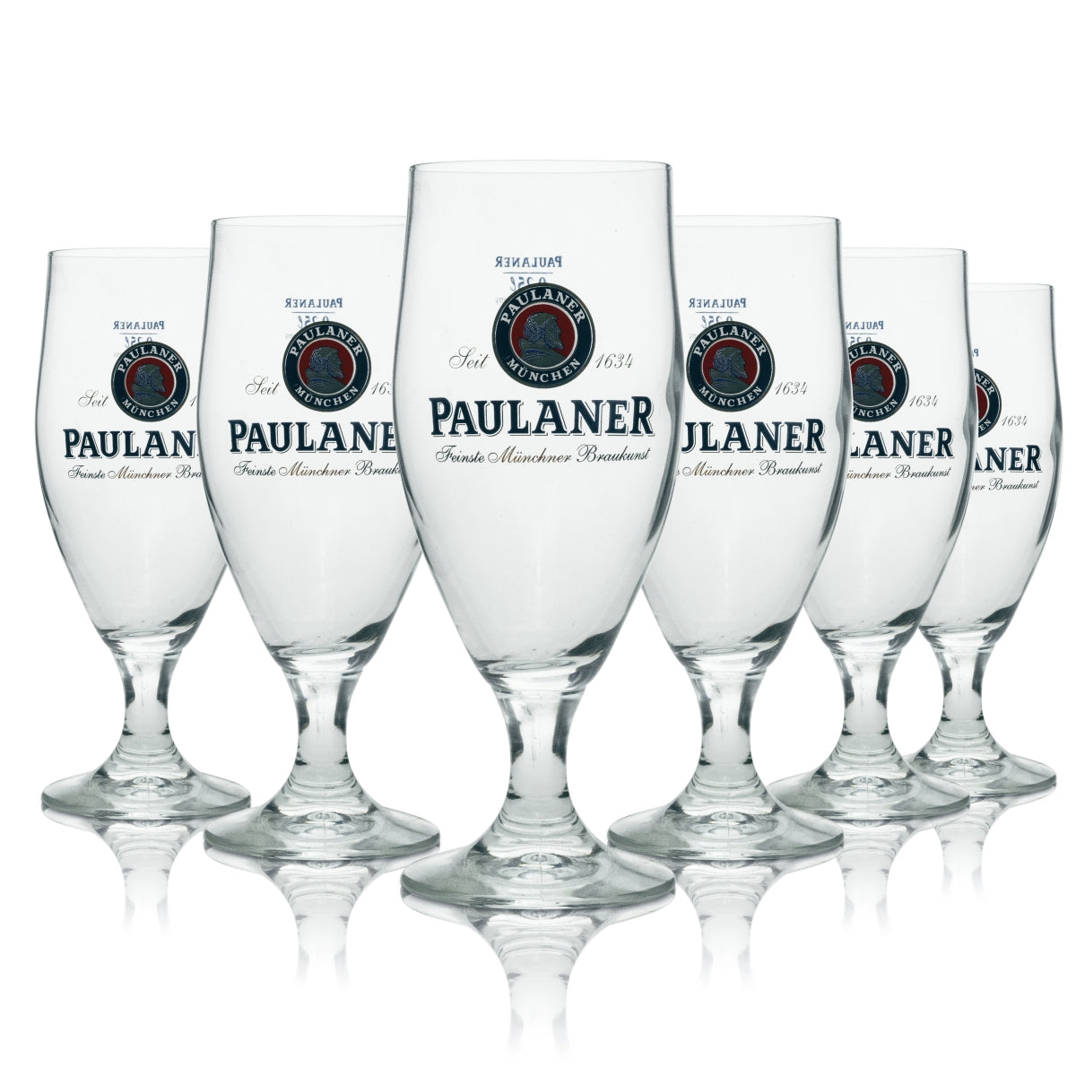 6 bicchieri da birra Paulaner 0,25 l Rastal