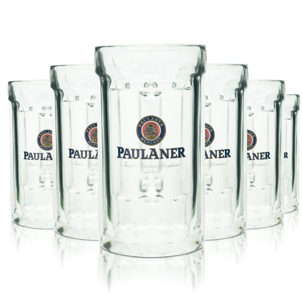 6 bicchieri da birra Paulaner da 0,4 l  Set di boccali Seidel Humpen Birrificio Baviera