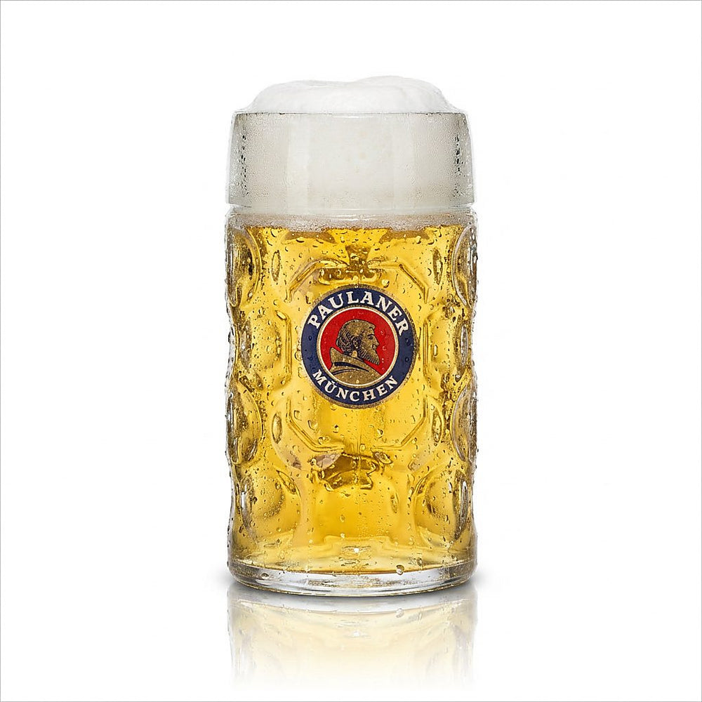 6 bicchieri da birra Paulaner Maßkrug B-WARE - Bicchieri da birra da 1 litro calibrati per la ristorazione