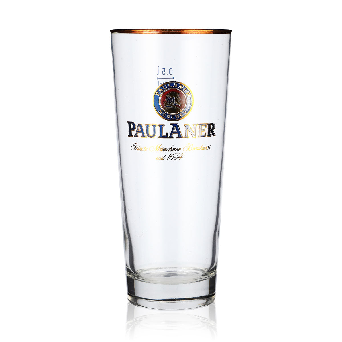 6 bicchieri da birra Paulaner Weissbier Frankonia 0,5 l con bordo dorato – Vista 2