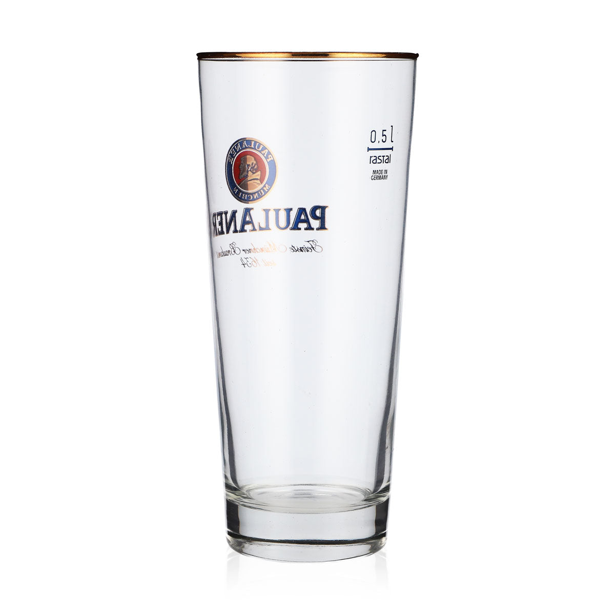 6 bicchieri da birra Paulaner Weissbier Frankonia 0,5 l con bordo dorato – Vista 4