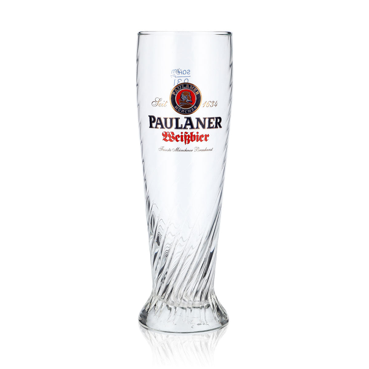 6 bicchieri da birra Paulaner Weissbier Bicchiere da birra Weissbier Glas Relief 0,3 l  oro – Vista 2