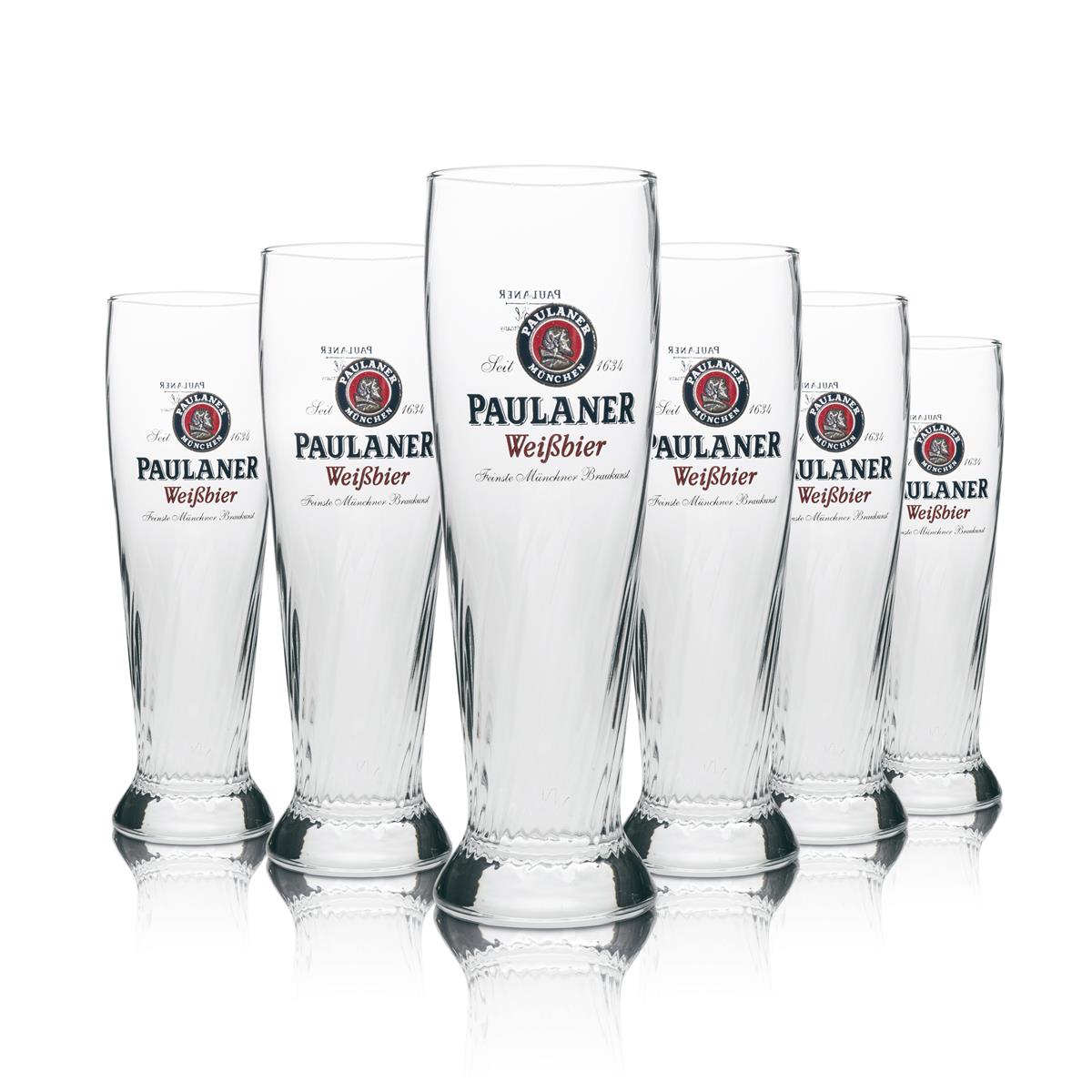 6 bicchieri da birra Paulaner Weißbier 0,3 l Hefe Kristall Weizen Monaco Baviera Gastronomia – Vista 4