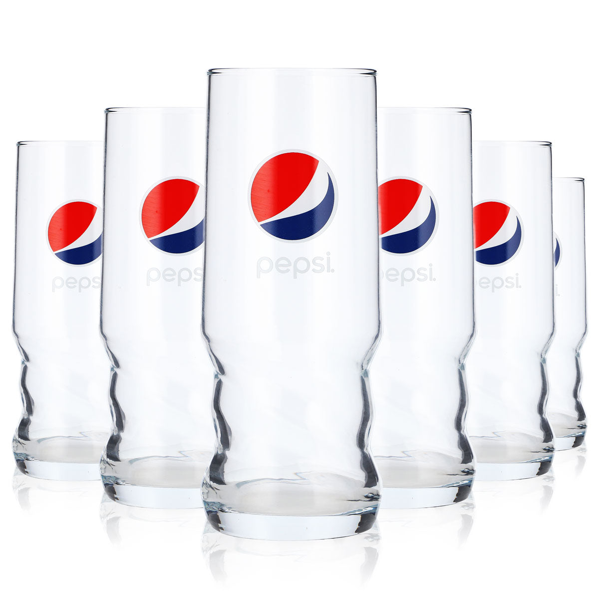 6 bicchieri da cola Pepsi Cola Exclusiv Bicchiere "AXL Schwingform" 0,3 l