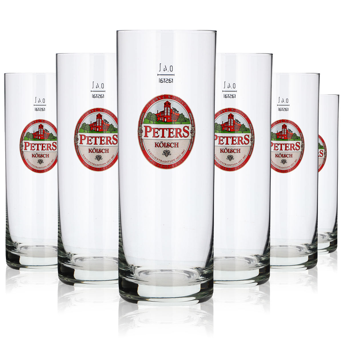 6 bicchieri Peters Kölsch da 0,4 l Set di bicchieri da birra Kölsch da pub – Vista 5